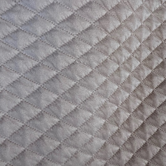 Women's Beige Quilted Top with Ruffle, Size Large - Picture 3 of 5